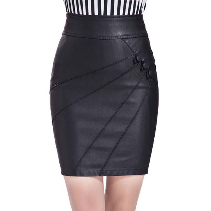 Women Fashion Leather Skirt