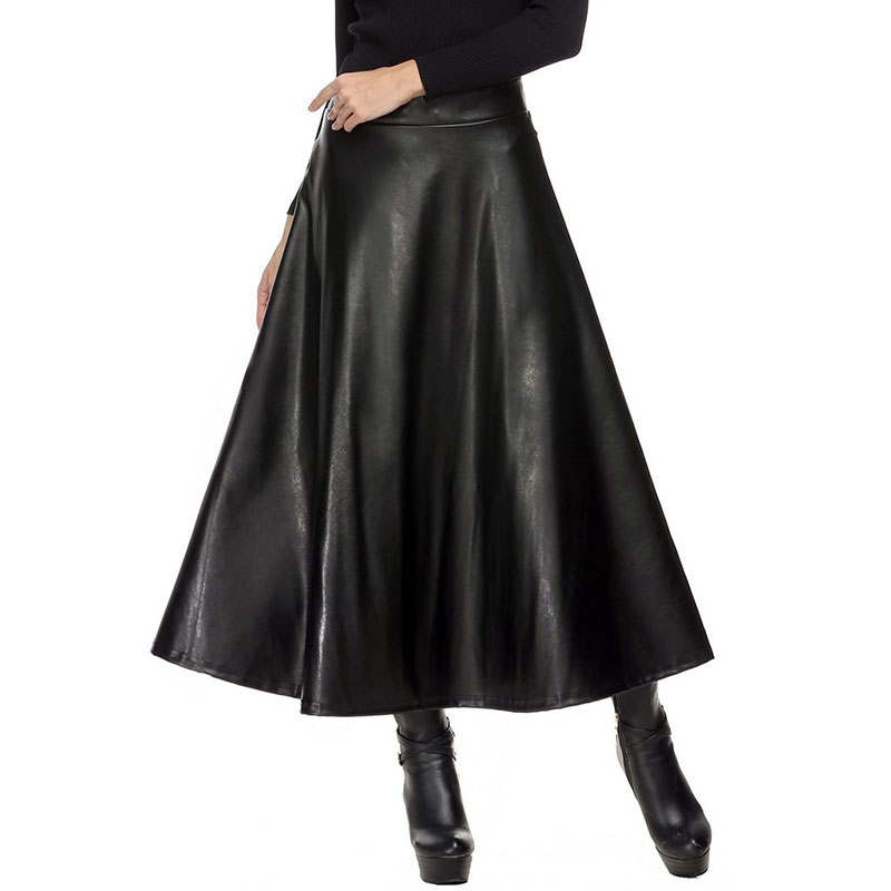 Women Fashion Leather Skirt
